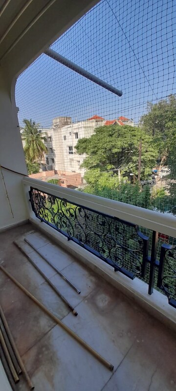 Balcony in 3 BHK Apartment at Sowbhagya Sadan, Banjara Hills – for Rent