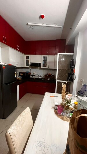 Kitchen in 3 BHK Apartment at Ajnara Homes, Sector 16b Greater Noida – for Rent