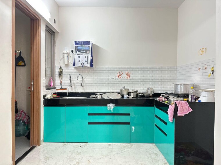 Kitchen, majestique-towers 2 Bedroom 825 Sq.Ft. Apartment In Kharadi Pune 9626176