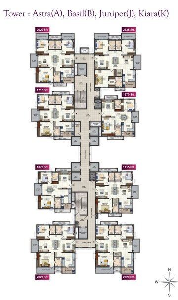 Floor Plan in 3 BHK Apartment at Narsingi – for Sale
