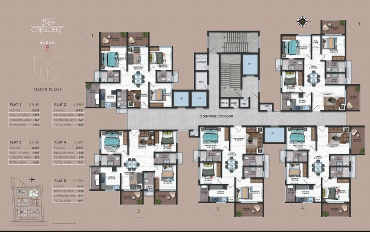 Floor Plan, serilingampally 3 Bedroom 2548 Sq.Ft. Apartment In Serilingampally Hyderabad 9626683