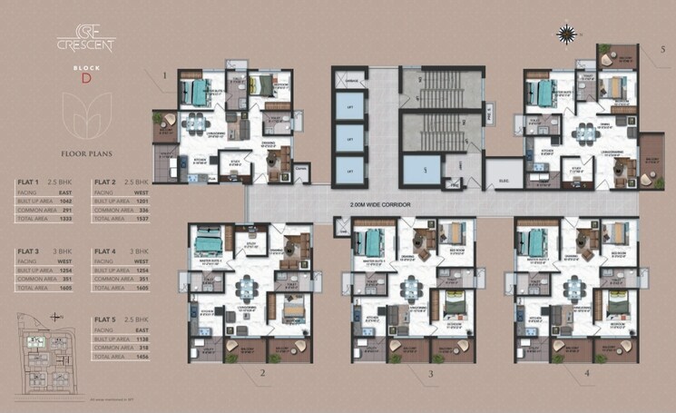 Floor Plan, serilingampally 3 Bedroom 2548 Sq.Ft. Apartment In Serilingampally Hyderabad 9626683