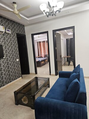 Living Room in 4 BHK Builder Floor at Ansal Sushant Apartments, Sushant Lok I – for Rent