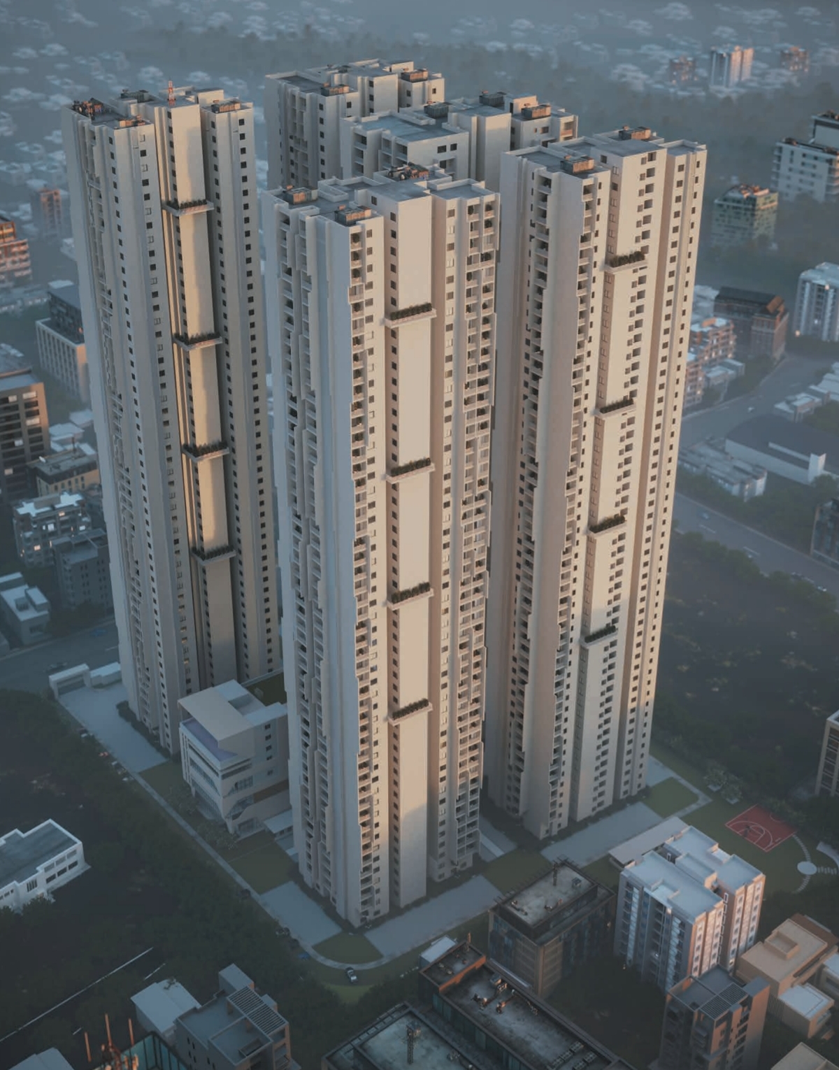 3 BHK + Pooja Room Apartment For Sale in Crescent 