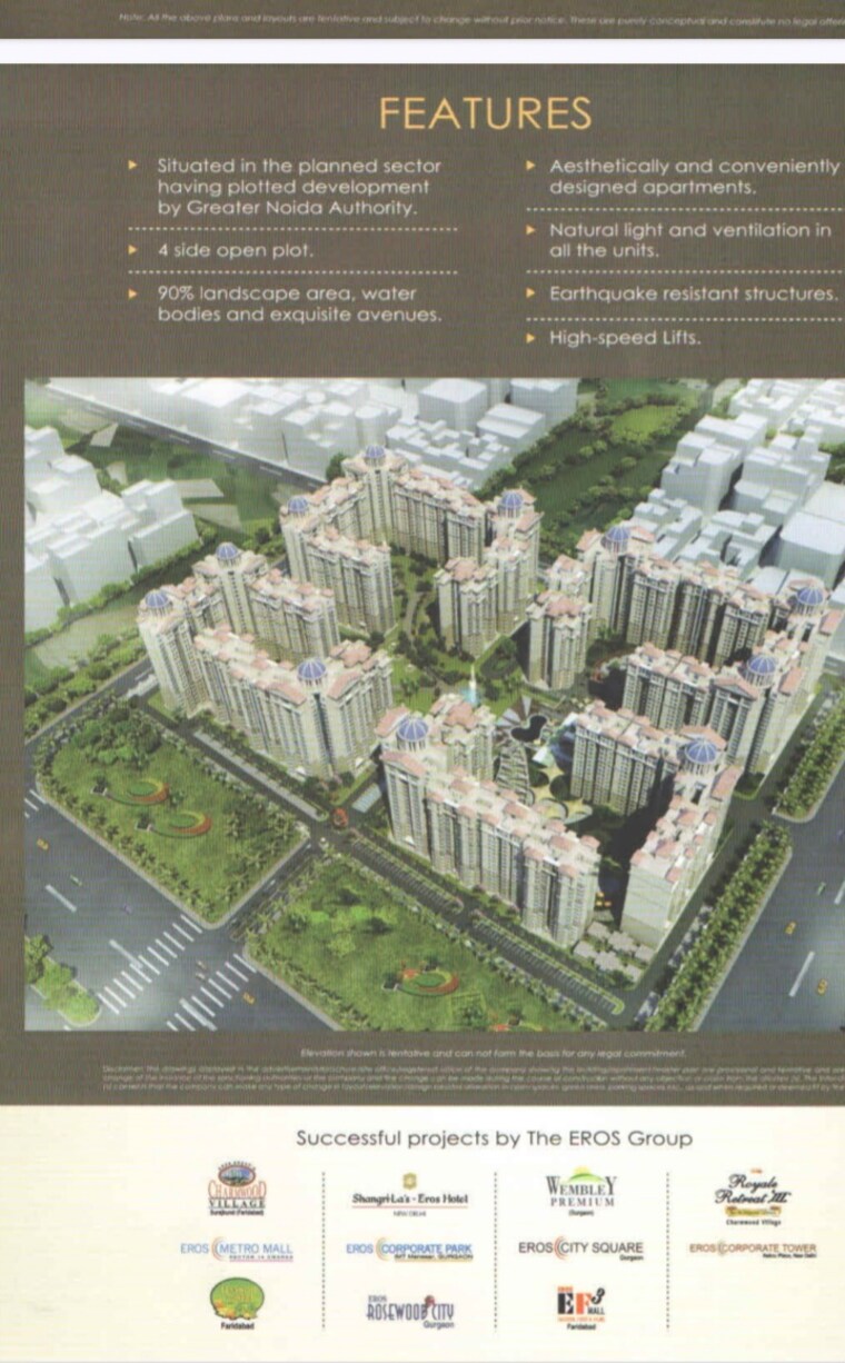 Master Plan, eros-sampoornam 2 Bedroom 836 Sq.Ft. Apartment In Sector 2 Greater Noida Greater Noida 9627122