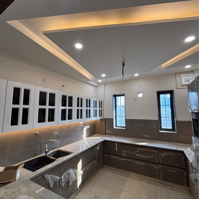 Kitchen, bptp-district-3 3 Bedroom 1620 Sq.Ft. Builder Floor In Sector 85 Faridabad 9627381