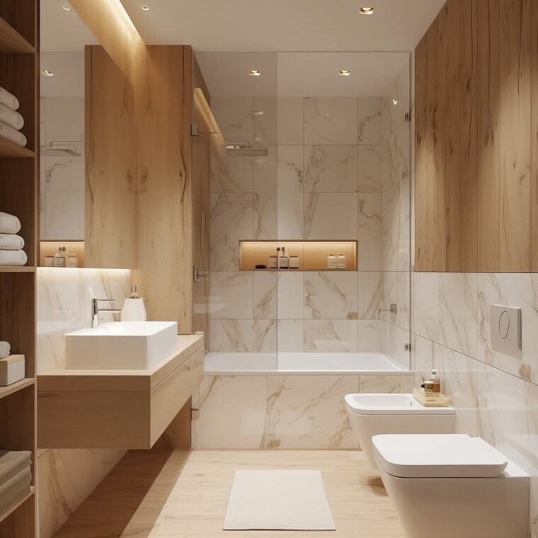 Bathroom, aba-county-107 4 Bedroom 3501 Sq.Ft. Apartment In Sector 107 Noida 9627385