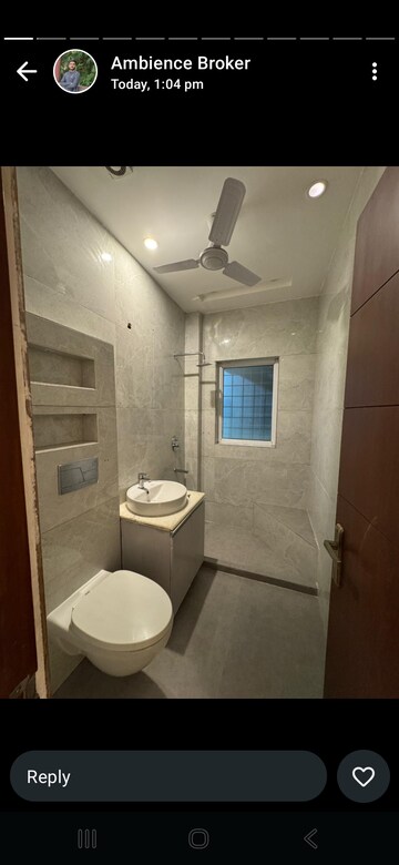 Bathroom in 3 BHK Builder Floor at Dlf Phase ii – for Rent