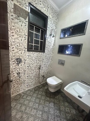 Bathroom in 3 BHK Builder Floor at Mahavir Enclave 1 – for Rent
