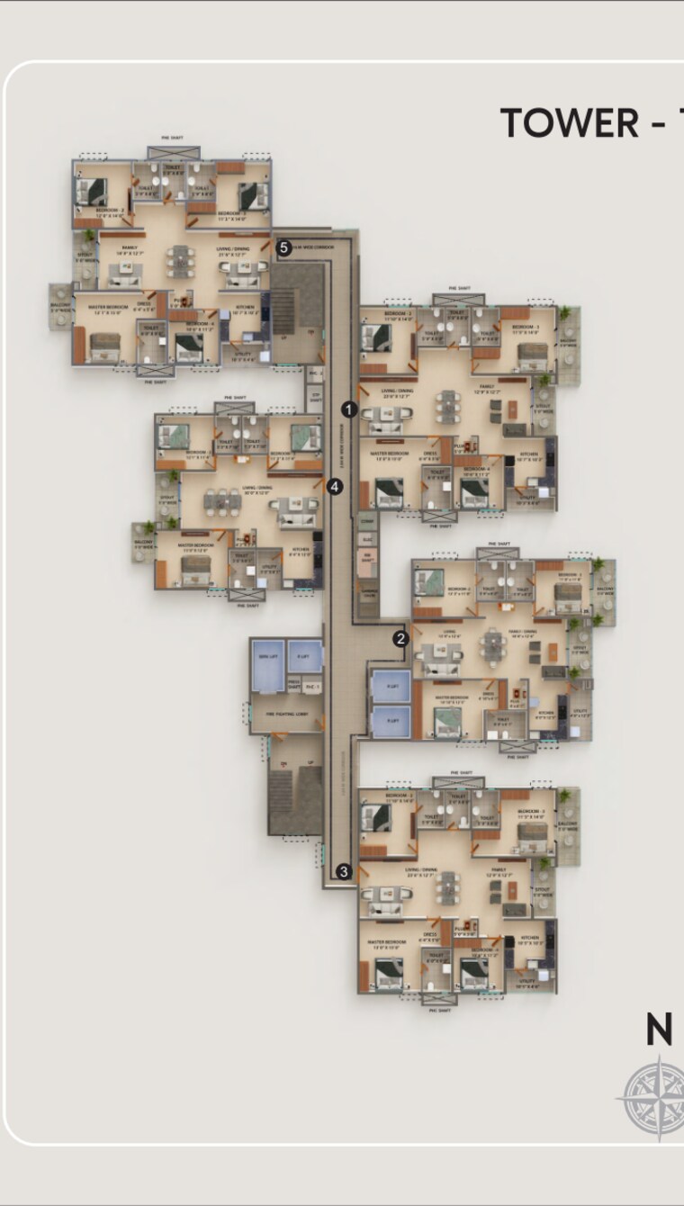 Master Plan, kokapet 3 Bedroom 1815 Sq.Ft. Apartment In Kokapet Hyderabad 9627743