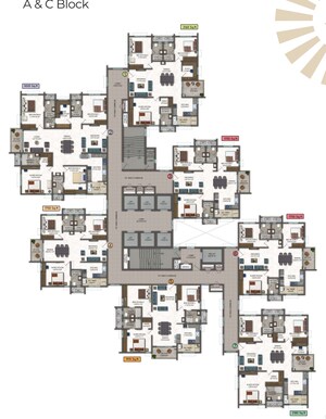 Floor Plan in 3 BHK Apartment at Kokapet – for Sale