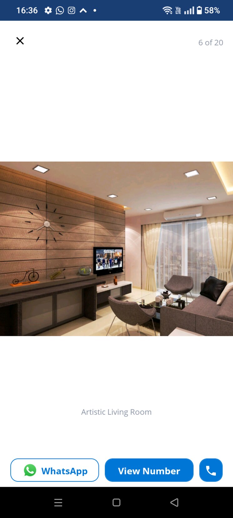 Living Room, one-indiabulls-thane 3 Bedroom 1350 Sq.Ft. Apartment In Pokhran Road No Two Thane 9629866