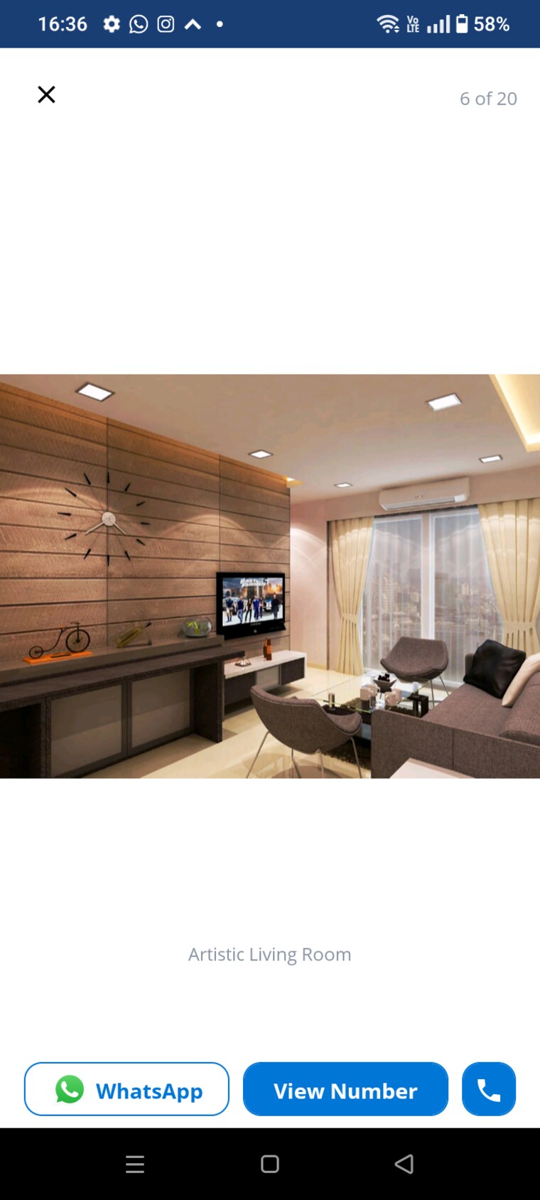 Living Room, one-indiabulls-thane 3 Bedroom 1350 Sq.Ft. Apartment In Pokhran Road No Two Thane 9629866