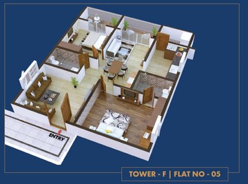 Floor Plan in 2 BHK Apartment at Kondapur – for Sale