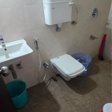 Bathroom in 1 BHK Apartment at Bhoomi Samarth C Wing, Sonawala Industry Estate – for Rent