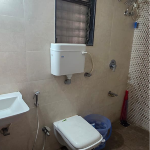 Bathroom in 1 BHK Apartment at Bhoomi Samarth C Wing, Sonawala Industry Estate – for Rent