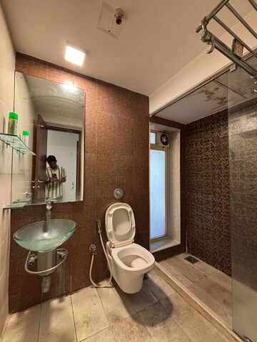 Bathroom in 3 BHK Apartment at K Raheja Vistas, Powai – for Rent