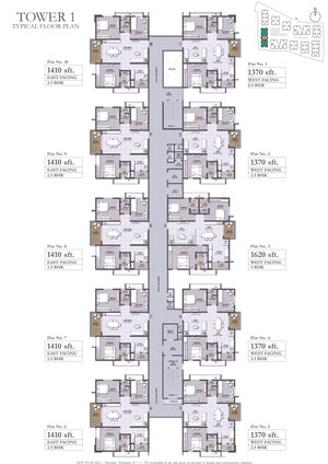 Floor Plan in 2.5 BHK Apartment at Puppalaguda – for Sale