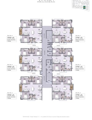 Floor Plan in 3 BHK Apartment at Puppalaguda – for Sale