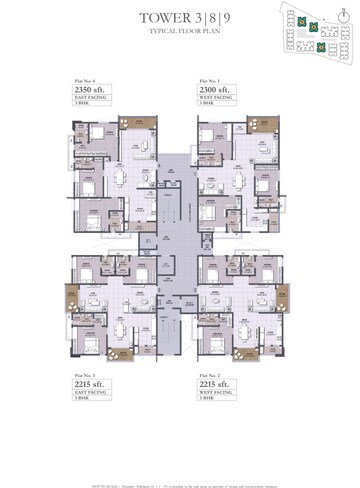 Floor Plan in 3 BHK Apartment at Puppalaguda – for Sale
