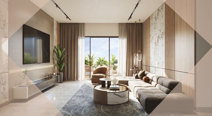 Living Room, financial district 4 Bedroom 3740 Sq.Ft. Apartment In Financial District Hyderabad 9630941