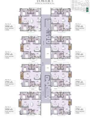 Floor Plan in 3 BHK Apartment at Puppalaguda – for Sale
