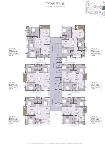 Floor Plan in 3 BHK Apartment at Puppalaguda – for Sale