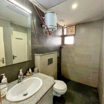 Bathroom in 3 BHK Apartment at Paras Dews, Panwala Khusropur – for Rent