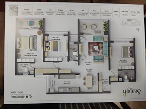 Floor Plan in 2 BHK Apartment at Nanded – for Sale