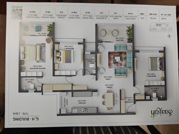 Floor Plan in 2 BHK Apartment at Nanded – for Sale