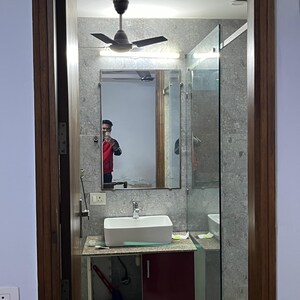 Bathroom in 3 BHK Builder Floor at Chattarpur – for Sale