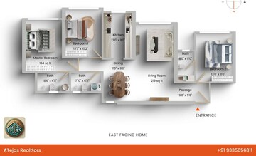 Floor Plan in 3 BHK Apartment at Raj Infinia, Malad West – for Sale