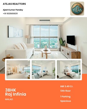 Floor Plan in 3 BHK Apartment at Raj Infinia, Malad West – for Sale