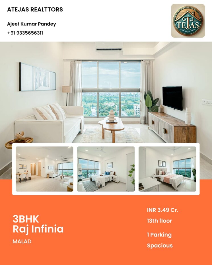 Floor Plan, raj-infinia 3 Bedroom 1250 Sq.Ft. Apartment In Malad West Mumbai 9631384