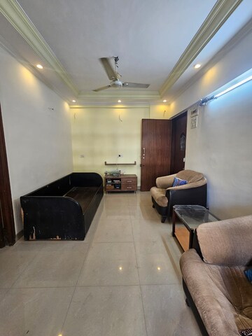 Living Room in 1 BHK Apartment at Thakur Village, Kandivali East – for Rent