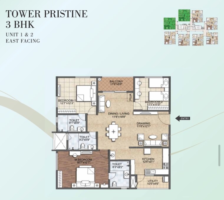 Master Plan, kondapur 3 Bedroom 1893 Sq.Ft. Apartment In Kondapur Hyderabad 9631662