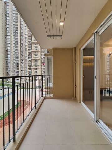 Balcony in 3.5 BHK Apartment at Bhartiya Nikoo Homes Phase 2, Thanisandra Main Road – for Rent