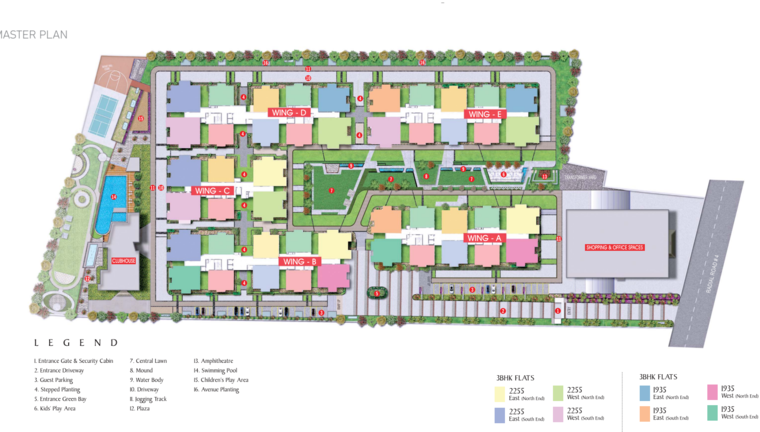 Master Plan, narsingi 3 Bedroom 2255 Sq.Ft. Apartment In Narsingi Hyderabad 9631955