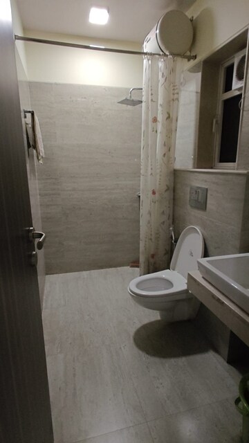 Bathroom in 3 BHK Apartment at Group Seven Rushi Heights, Goregaon East – for Rent