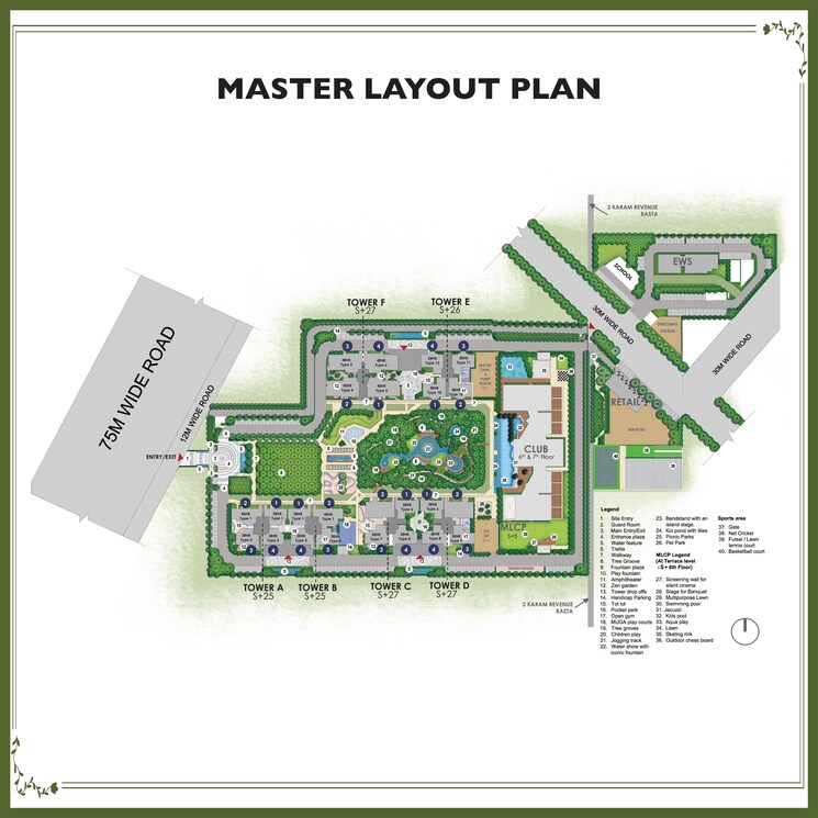 Master Plan, godrej-vrikshya 3 Bedroom 1948 Sq.Ft. Apartment In Sector 103 Gurgaon 9610428