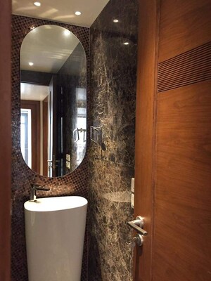 Bathroom in 4 BHK Apartment at Panchsheel Park – for Rent