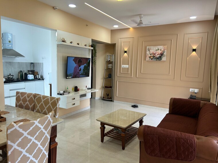 Living Room, pride-world-city 2 Bedroom 1000 Sq.Ft. Apartment In Charholi Budruk Pune 9632539