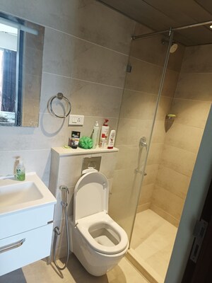 Bathroom in 2 BHK Apartment at Kasturi Apostrophe Next, Wakad – for Rent