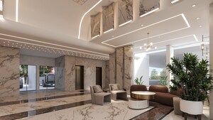 Living Room in 2 BHK Apartment at VIctoryone Amara, Sector 16 Greater Noida – for Sale