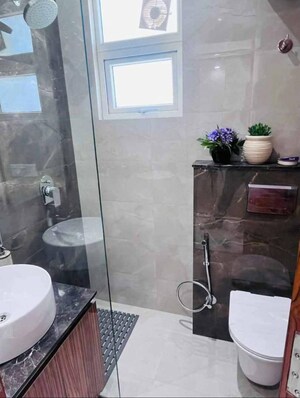 Bathroom in 1 BHK Builder Floor at Saket – for Rent