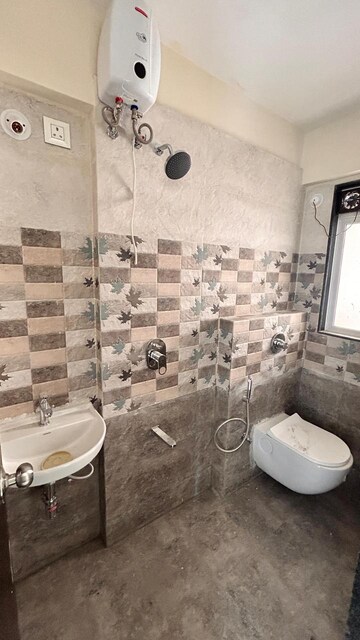 Bathroom in 1 BHK Apartment at Mahavir Galaxy, Mulund West – for Rent