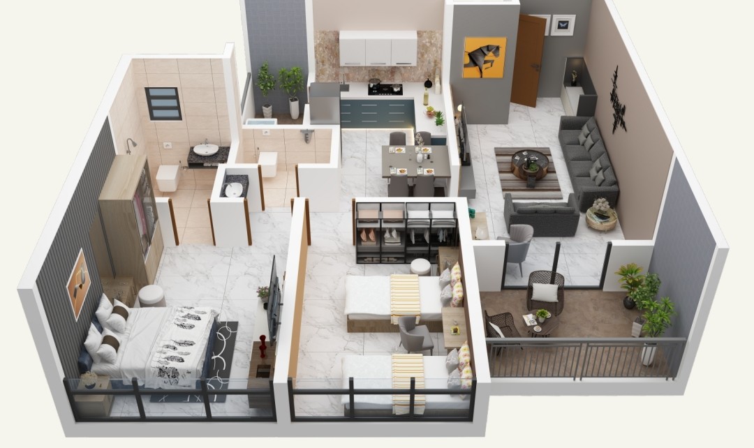 2 BHK Apartment For Sale in 2bhk Flat