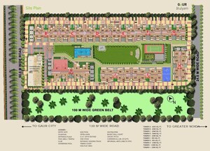 Master Plan in 4 BHK Apartment at Gaur Atulyam, Omicron I Greater Noida – for Sale