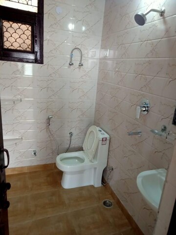 Bathroom in 3 BHK Apartment at The Nav Sanjivan CGHS, Sector 12 Dwarka – for Rent