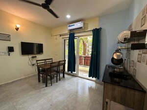 Living Room in Studio Apartment at Arpora – for Rent